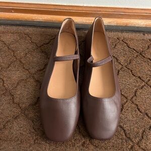 Madewell Chocolate Brown Leather Flats